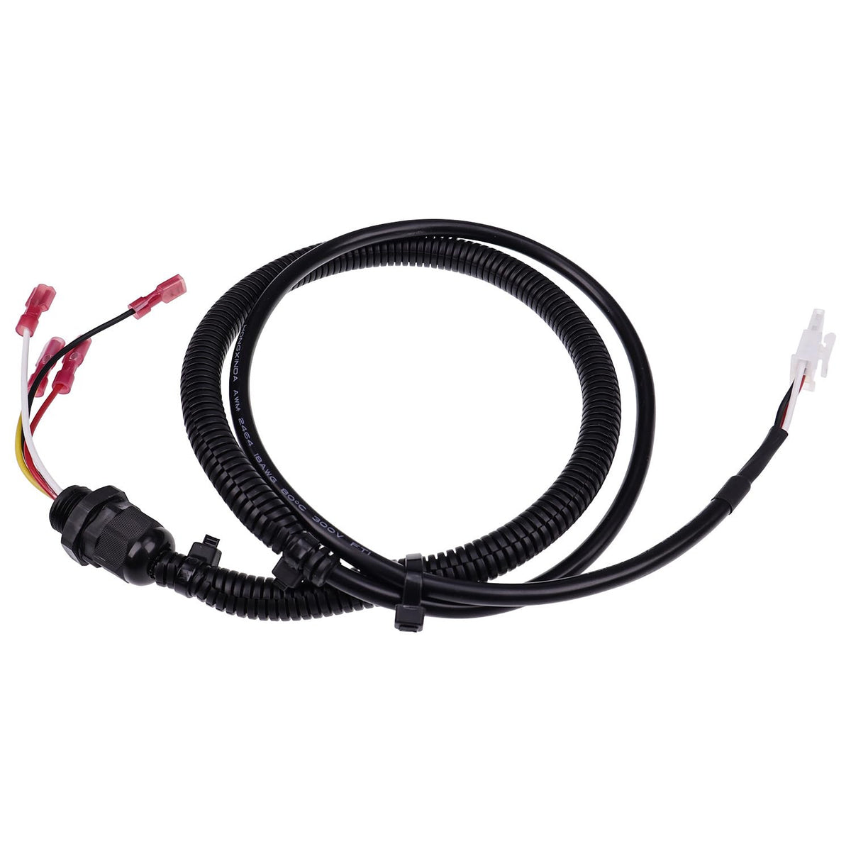 Package includes harness as shown, ready for installation.