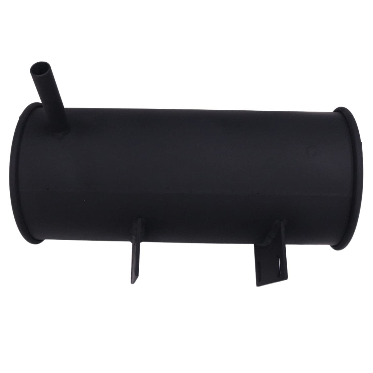 Holdia muffler installation view, easy swap for improved golf cart exhaust.