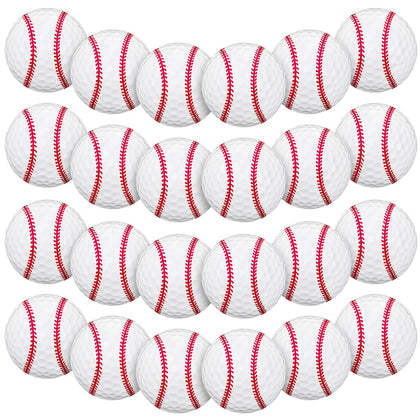 Hollowfly baseball golf balls with stitch pattern for enhanced grip and style on course.