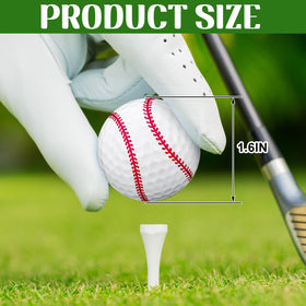 Hollowfly baseball golf balls show textured grip for precise shots during practice.