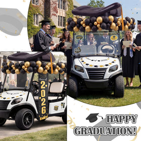 Hollowfly gold ribbon roll to accent the golf cart decor.