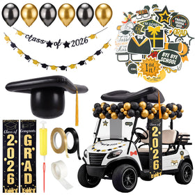Hollowfly inflatable graduation hat adds bold height for parade visibility.