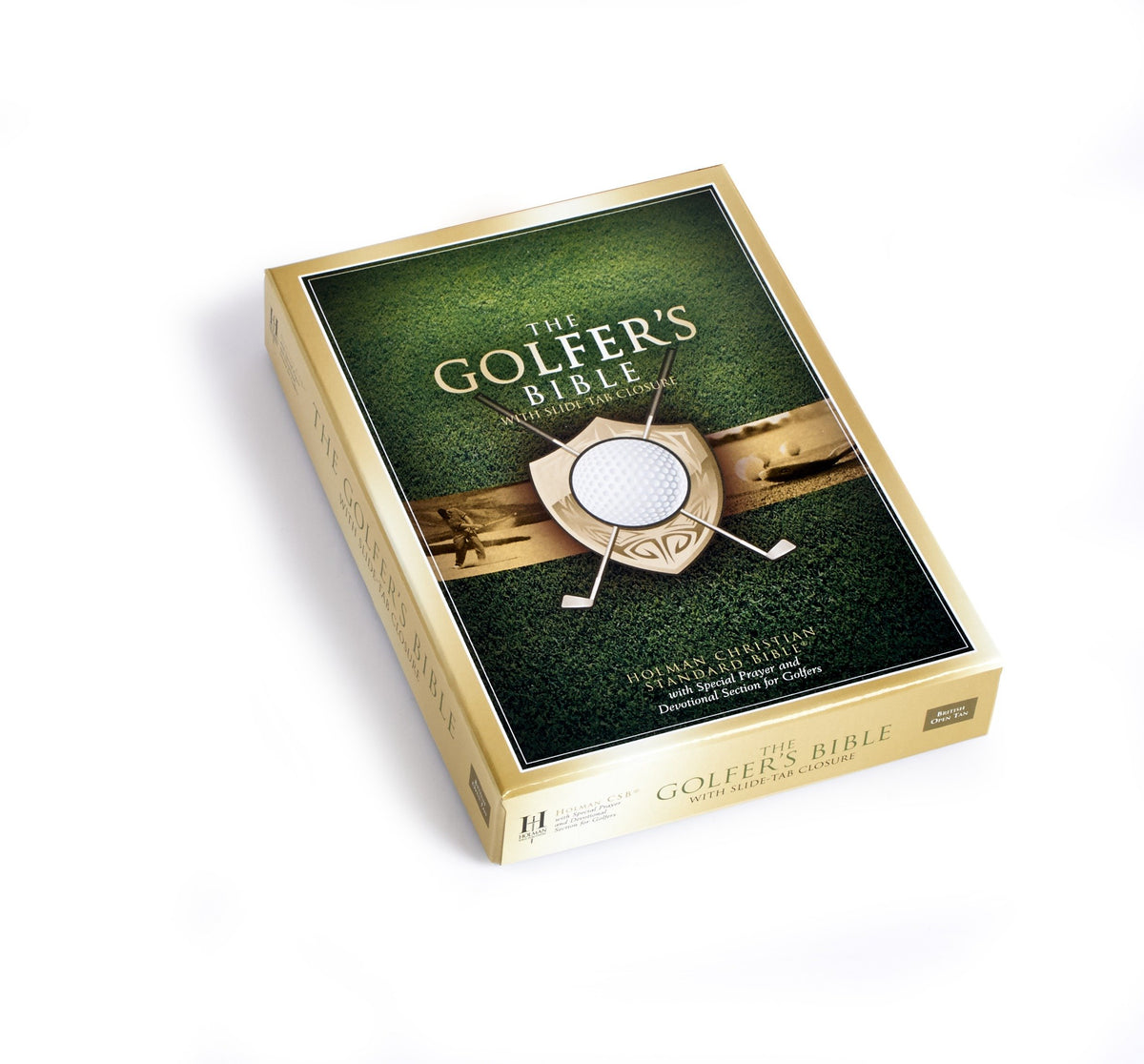 Ribbon marker in Holman Bibles HCSB Golfer Bible for easy page tracking.