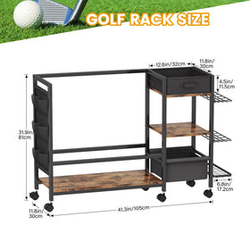 Homeiju Garage Setup displays versatile golf storage in real life.