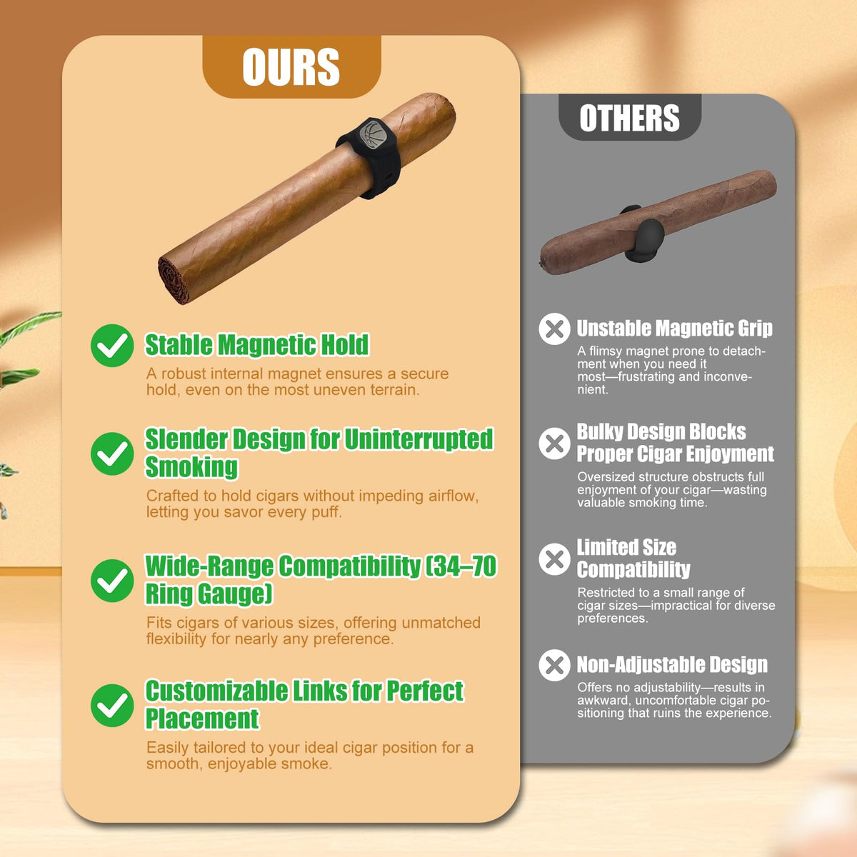 Homlume gift-ready cigar holder, a thoughtful golfing gift.