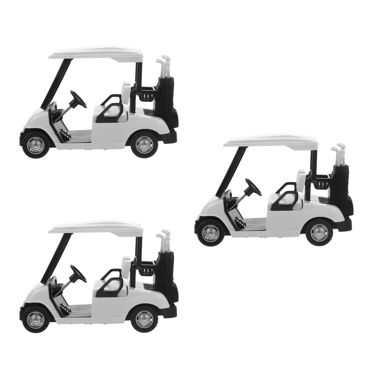 Homoyoyo diecast golf cart ornament front view for desk decor