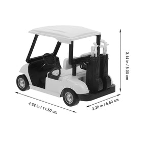 Homoyoyo diecast golf cart ornament top view shows compact scale
