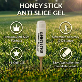 HoneyGolf HoneyStick gel visible on the face helps track where you struck the ball.
