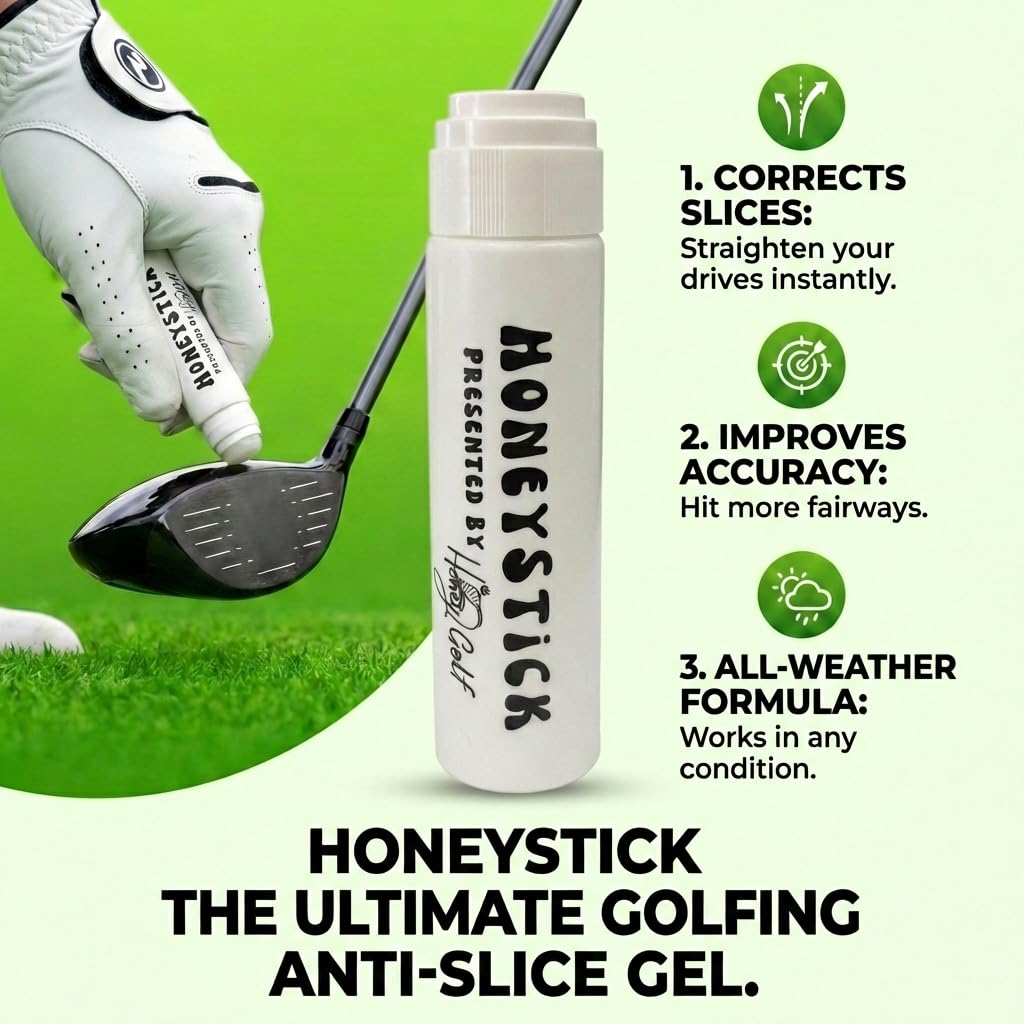 HoneyGolf HoneyStick leaves a visible impact mark to reveal strike location for coaching.