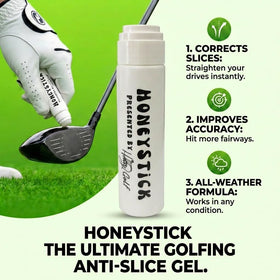 HoneyGolf HoneyStick leaves a visible impact mark to reveal strike location for coaching.