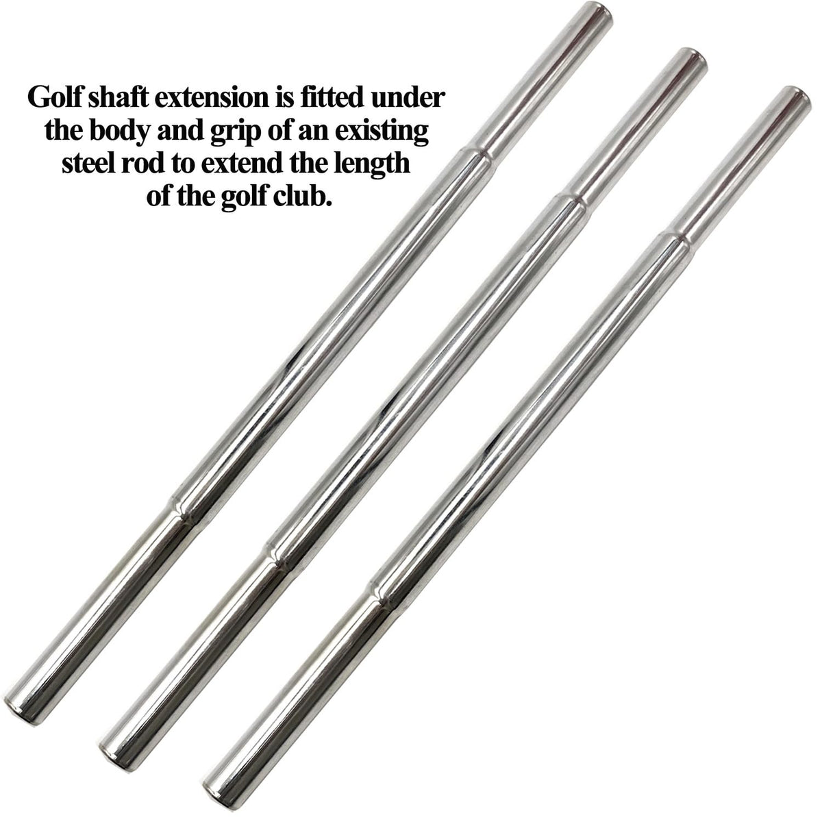 Honigo 14.5mm end diameter extension fits compatible iron and wood clubs.