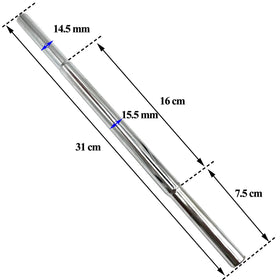 Honigo 310mm shaft extension in silver offers easy installation under the grip.