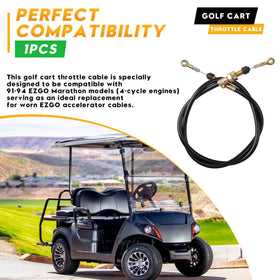 Honkador throttle cable steel core with anti-corrosion coating for durability.