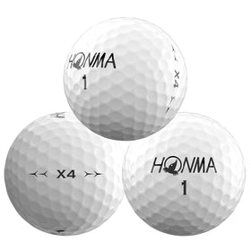 Honma 2024X4 ball showing the dimple pattern for stable flight.