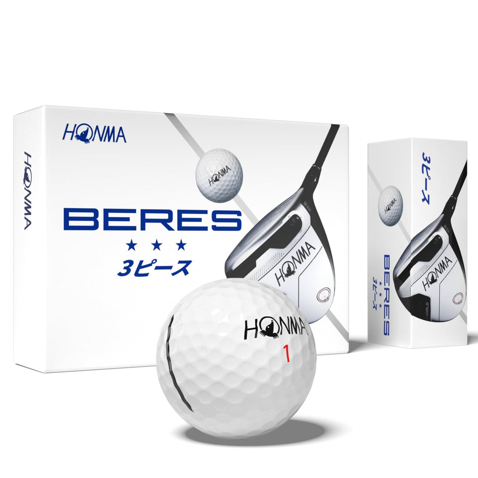 Honma BERES 3S golf balls box packaging enables easy practice for all players.