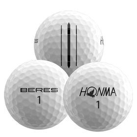 Close-up of Honma BERES 5S Plus ball core showing multi-layer design.