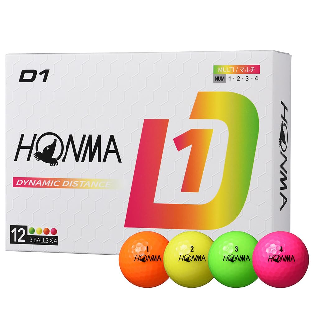 Honma D1 2024 distance ball with 368 dimples for stable flight and distance