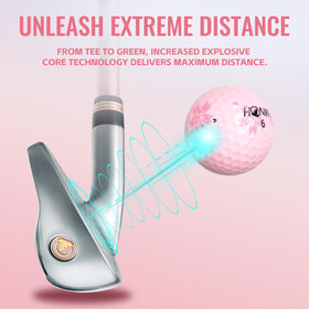 Honma extended flight 368-dimple design promotes longer, more stable trajectories.