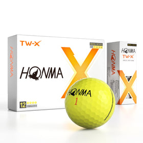 Honma TW-X golf balls with urethane cover offer precise greenside spin for approach shots.