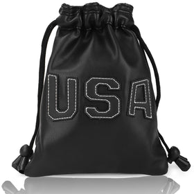 Hooked On Golf golf-valuables pouch with drawstrings keeps essentials secure on the course.