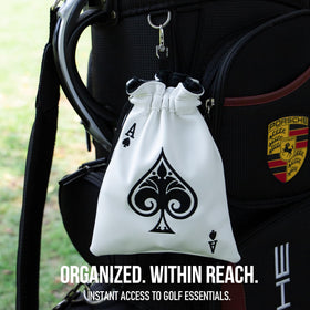 HOOKED ON GOLF PU leather pouch with soft lining protects valuables on the go