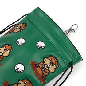 HOOKED ON GOLF valuables pouch compact storage for tees and markers on greens
