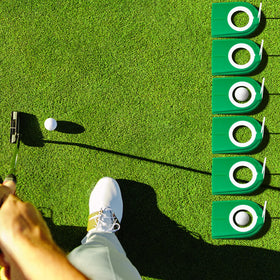 Hooqict white flag and ring design indicate the target hole for focus.