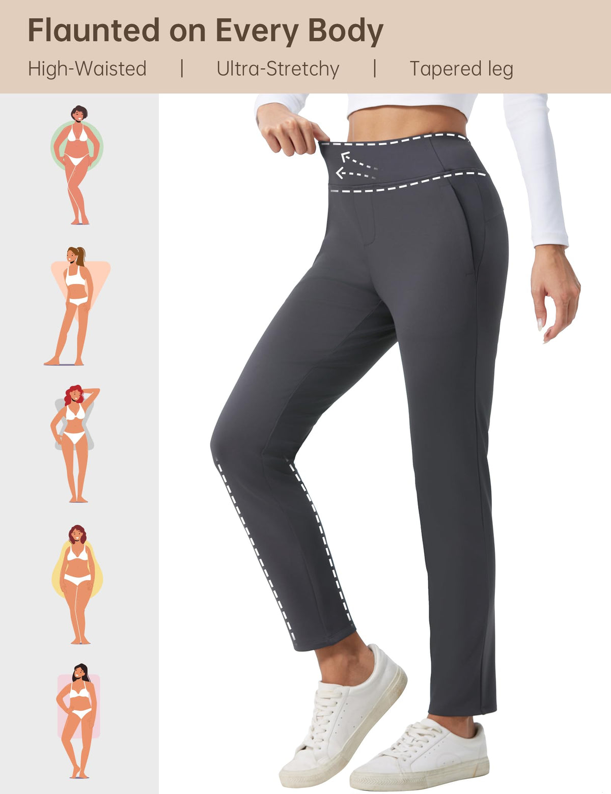 HOTSUIT front pockets with hidden zipper for safe, warm hands on the go
