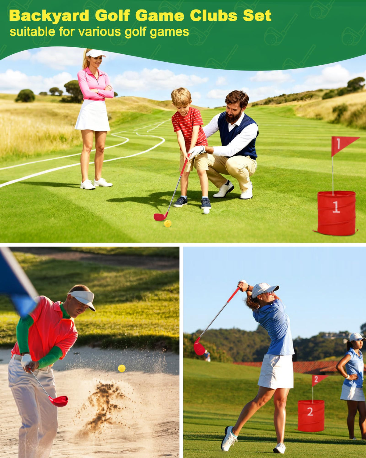 Hotwind six tees help organize drills during outdoor play.