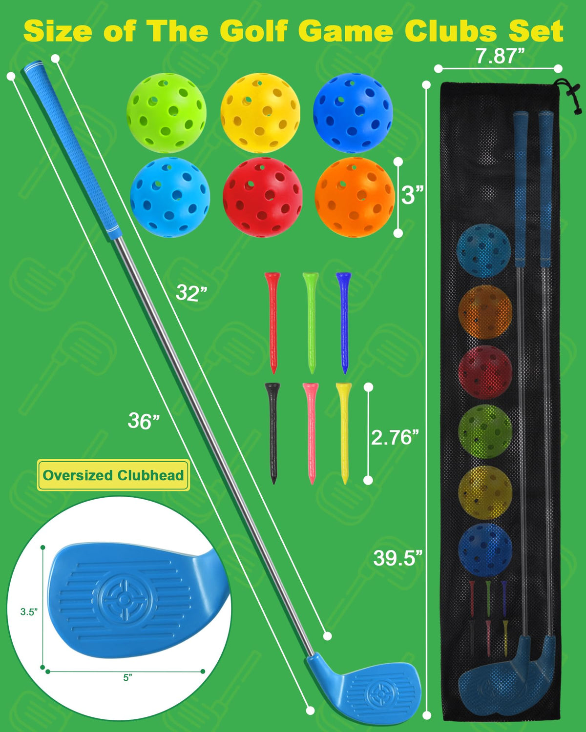 HOTWIND ABS plastic club heads for durability and safe play