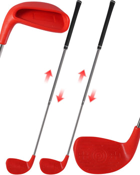 Hotwind adjustable golf clubs with dual-length shafts for backyard practice.
