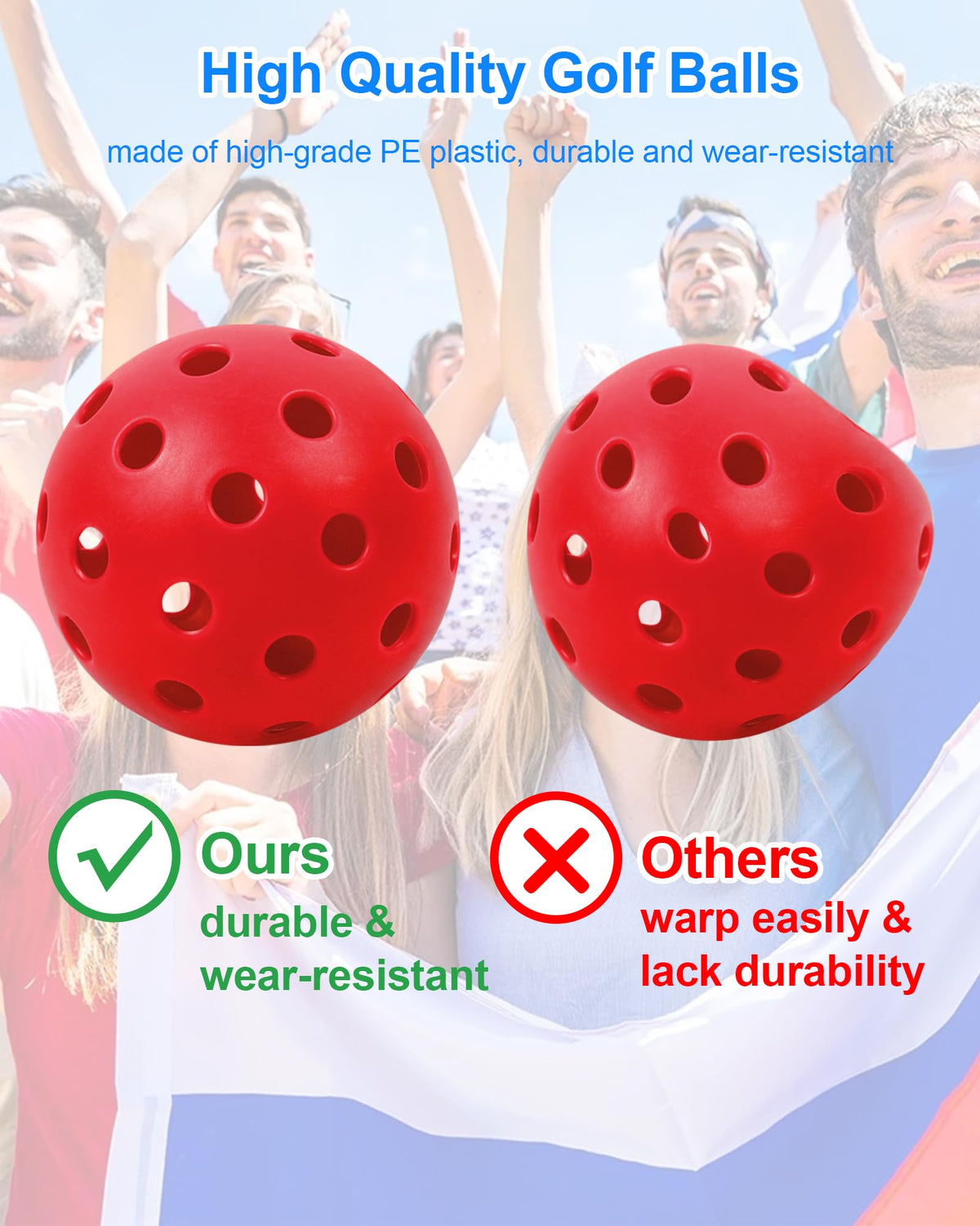 HOTWIND red backyard golf ball for easy color tracking during play.