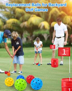 HOTWIND yellow backyard golf ball for high visibility in sun.