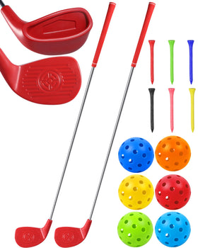 Hotwind backyard golf game clubs ready for family yard practice.