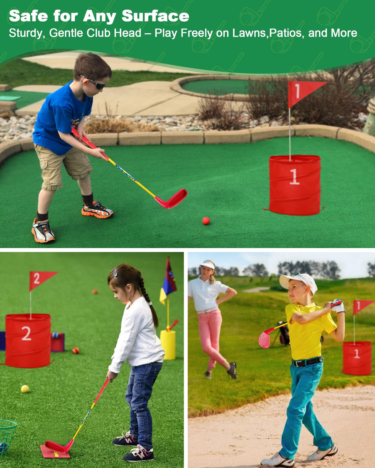 HOTWIND golf set with multiple color options for family play