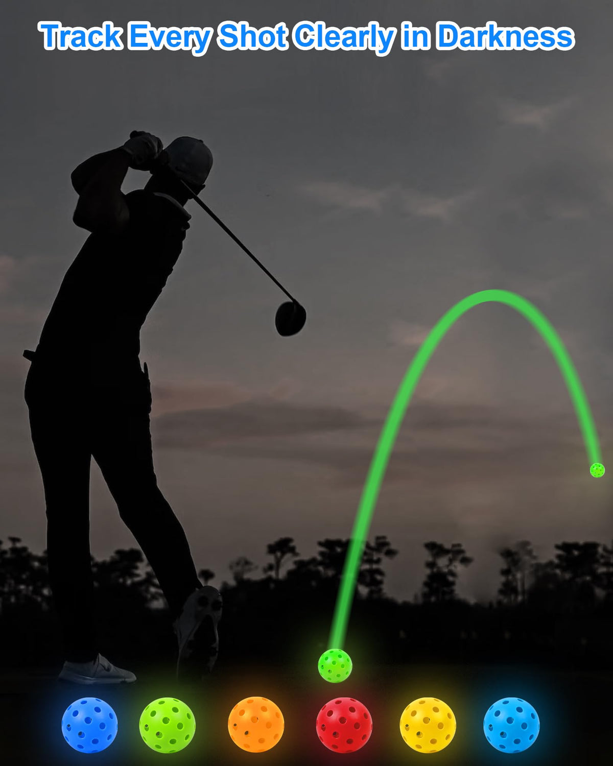 HOTWIND High-visibility colors help track balls during dusk and night.