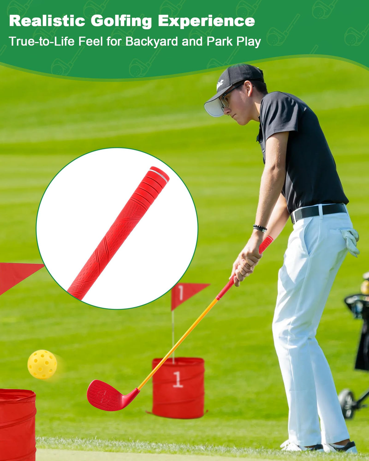 HOTWIND Junior Flex label indicates a medium-soft swing for beginners and casual players.