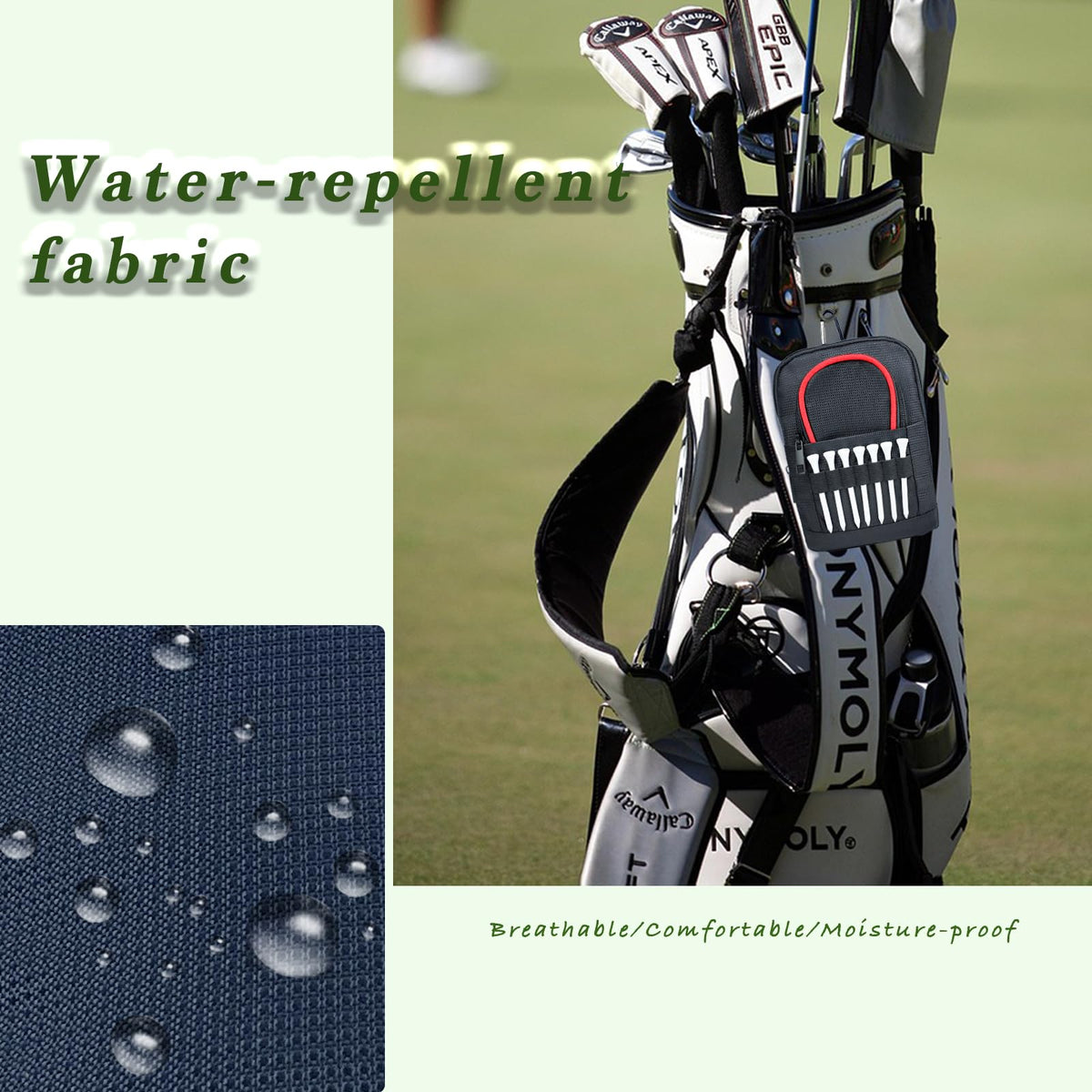 HOUYUKY Golf Pouch features rangefinder pocket for quick reach