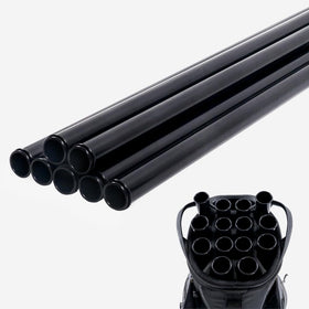 How True golf bag tubes with 1.5 inch inner diameter protect clubs during travel