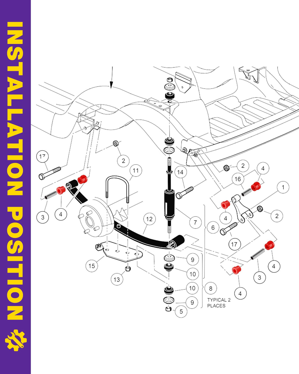 HOWBOW kit includes 12 bushings and 6 sleeves for complete replacement