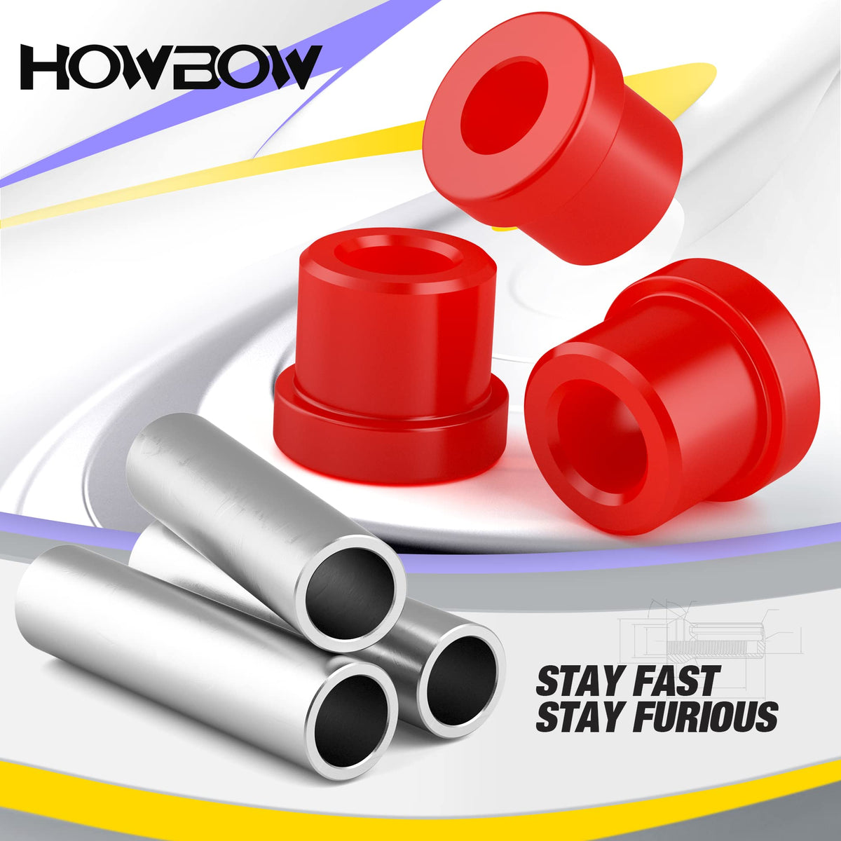 HOWBOW EZGO RXV complete rear kit restores ride quality after spring wear.
