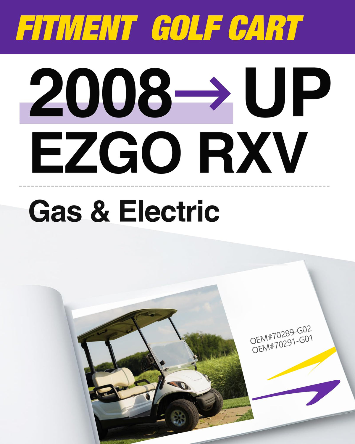 HOWBOW Ezgo RXV front arm sleeves reduce wear and noise.