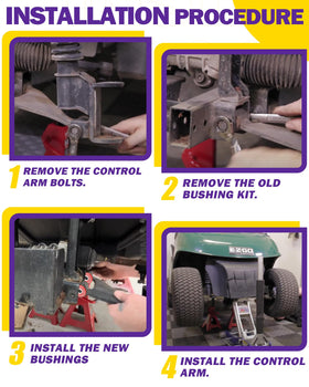HOWBOW Ezgo RXV installation guide for front suspension upgrade.