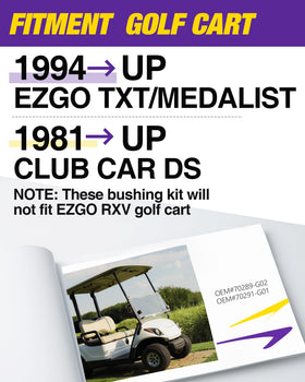 HOWBOW EZGO TXT bushings close-up showcase durable polyurethane construction.
