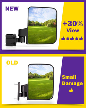 HOWBOW HD tempered glass mirror resists shattering in rain and sun