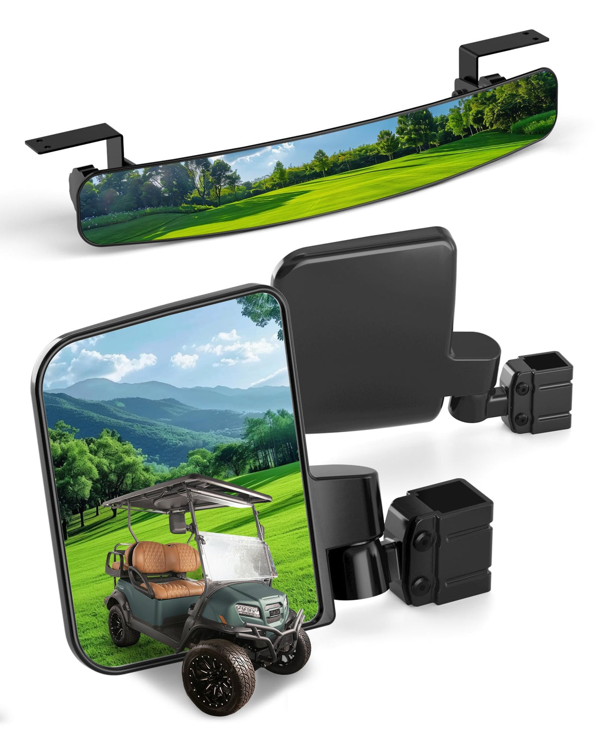 HOWBOW golf cart side mirror for clear side visibility