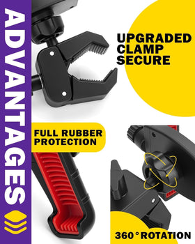 HOWBOW mount showing 360° rotation for versatile viewing angles.