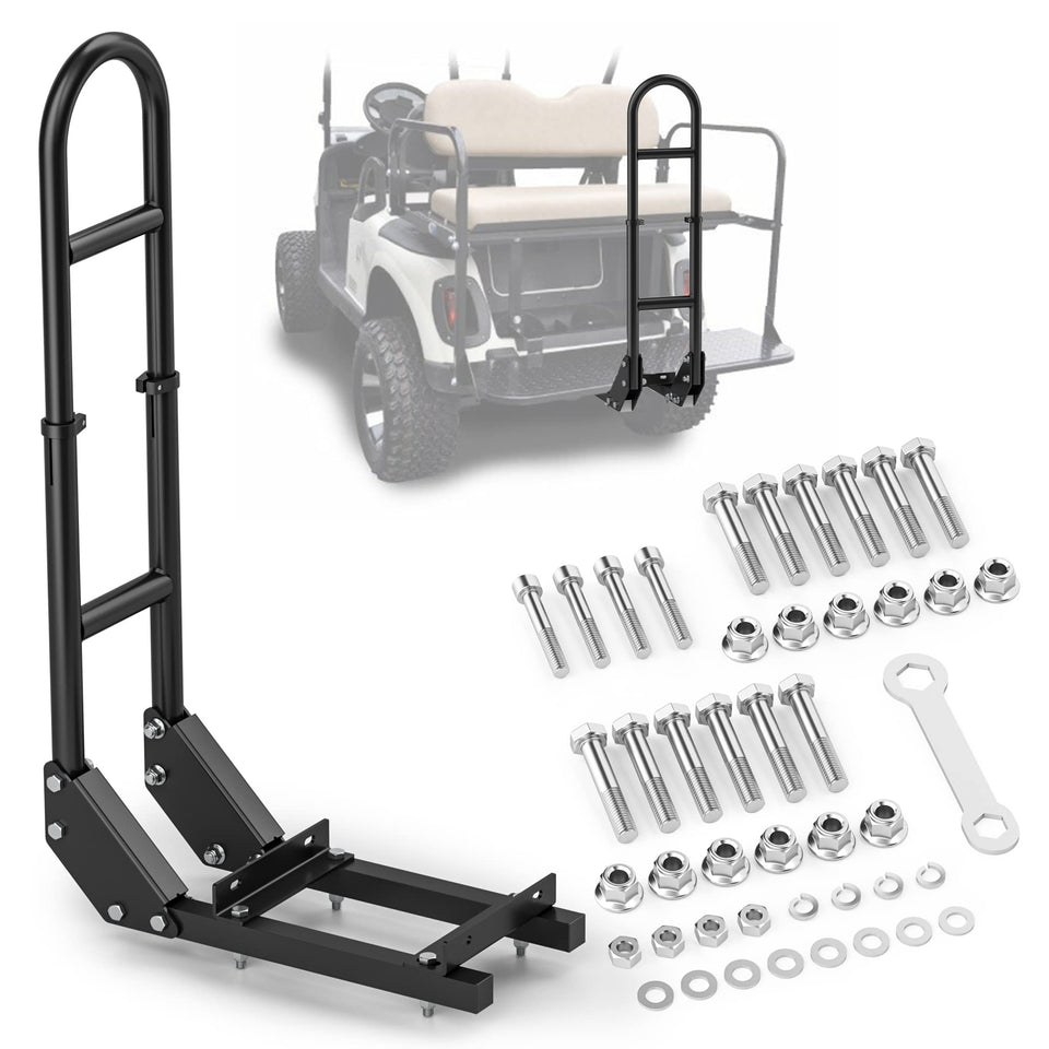 HOWBOW golf cart rear seat grab bar with adjustable height for safer passenger entry.