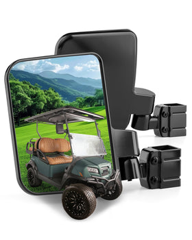 HOWBOW golf cart side mirror universal no-drilling for quick, secure visibility.