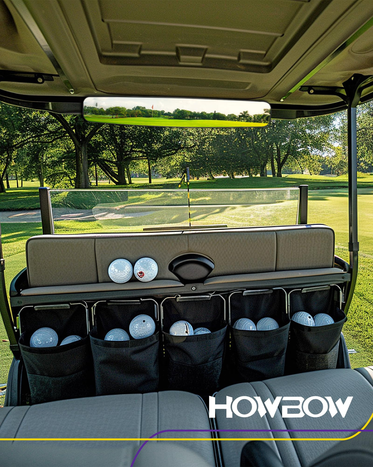 HOWBOW rear-view mirror uses shatterproof glass for lasting durability.
